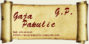 Gaja Papulić vizit kartica